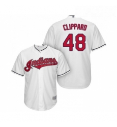 Youth Cleveland Indians 48 Tyler Clippard Replica White Home Cool Base Baseball Jersey Youth Cleveland Indians 48 Tyler Clippard Replica White Home Cool Base Baseball Jersey