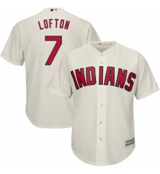 Youth Majestic Cleveland Indians 7 Kenny Lofton Replica Cream Alternate 2 Cool Base MLB Jersey Youth Majestic Cleveland Indians 7 Kenny Lofton Replica Cream Alternate 2 Cool Base MLB Jersey
