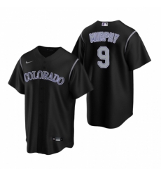 Mens Nike Colorado Rockies 9 Daniel Murphy Black Alternate Stitched Baseball Jersey Mens Nike Colorado Rockies 9 Daniel Murphy Black Alternate Stitched Baseball Jersey