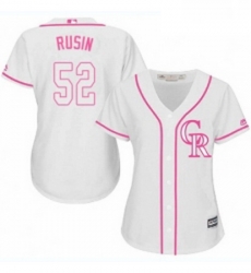 Womens Majestic Colorado Rockies 52 Chris Rusin Replica White Fashion Cool Base MLB Jersey Womens Majestic Colorado Rockies 52 Chris Rusin Replica White Fashion Cool Base MLB Jersey