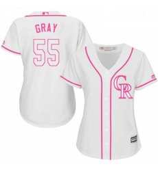 Womens Majestic Colorado Rockies 55 Jon Gray Authentic White Fashion Cool Base MLB Jersey Womens Majestic Colorado Rockies 55 Jon Gray Authentic White Fashion Cool Base MLB Jersey