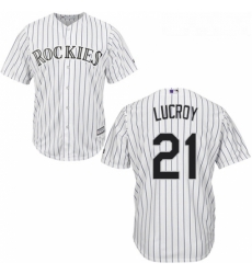 Youth Majestic Colorado Rockies 21 Jonathan Lucroy Authentic White Home Cool Base MLB Jersey Youth Majestic Colorado Rockies 21 Jonathan Lucroy Authentic White Home Cool Base MLB Jersey