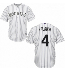 Youth Majestic Colorado Rockies 4 Pat Valaika Replica White Home Cool Base MLB Jersey Youth Majestic Colorado Rockies 4 Pat Valaika Replica White Home Cool Base MLB Jersey