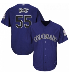 Youth Majestic Colorado Rockies 55 Jon Gray Replica Purple Alternate 1 Cool Base MLB Jersey Youth Majestic Colorado Rockies 55 Jon Gray Replica Purple Alternate 1 Cool Base MLB Jersey
