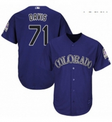 Youth Majestic Colorado Rockies 71 Wade Davis Authentic Purple Alternate 1 Cool Base MLB Jersey Youth Majestic Colorado Rockies 71 Wade Davis Authentic Purple Alternate 1 Cool Base MLB Jersey