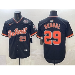 Men Detroit Tigers  29 Tarik Skubal Navy 2026 Alternate USA 250  Patch Vapor Premier Limited Stitched Baseball Jersey