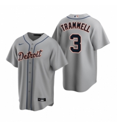 Mens Nike Detroit Tigers 3 Alan Trammell Gray Road Stitched Baseball Jerse Mens Nike Detroit Tigers 3 Alan Trammell Gray Road Stitched Baseball Jerse