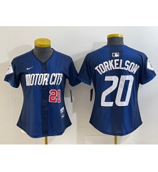 Women Detroit Tigers 20 Spencer Torkelson 2024 Navy City Connect Cool Base Limited Stitched Baseball Jersey 2 Women Detroit Tigers 20 Spencer Torkelson 2024 Navy City Connect Cool Base Limited Stitched Baseball Jersey 2