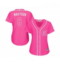 Womens Detroit Tigers 8 Mikie Mahtook Replica Pink Fashion Cool Base Baseball Jersey Womens Detroit Tigers 8 Mikie Mahtook Replica Pink Fashion Cool Base Baseball Jersey