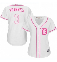 Womens Majestic Detroit Tigers 3 Alan Trammell Authentic White Fashion Cool Base MLB Jersey Womens Majestic Detroit Tigers 3 Alan Trammell Authentic White Fashion Cool Base MLB Jersey