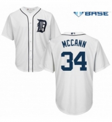 Youth Majestic Detroit Tigers 34 James McCann Replica White Home Cool Base MLB Jersey Youth Majestic Detroit Tigers 34 James McCann Replica White Home Cool Base MLB Jersey