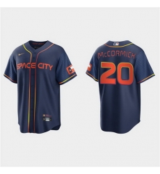 Men Houston Astros 20 Chas McCormick 2022 Navy City Connect Cool Base Stitched jersey Men Houston Astros 20 Chas McCormick 2022 Navy City Connect Cool Base Stitched jersey
