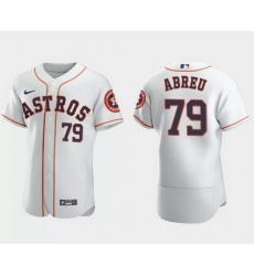 Men Houston Astros 79 Jos E9 Abreu White Flex Base Stitched Jersey Men Houston Astros 79 Jos E9 Abreu White Flex Base Stitched Jersey