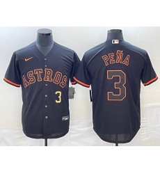 Men's Houston Astros #3 Jeremy Pena Number Lights Out Black Fashion Stitched MLB Cool Base Nike Jersey Men's Houston Astros #3 Jeremy Pena Number Lights Out Black Fashion Stitched MLB Cool Base Nike Jersey