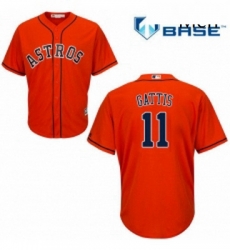 Mens Majestic Houston Astros 11 Evan Gattis Replica Orange Alternate Cool Base MLB Jersey Mens Majestic Houston Astros 11 Evan Gattis Replica Orange Alternate Cool Base MLB Jersey