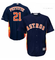 Mens Majestic Houston Astros 21 Andy Pettitte Replica Navy Blue Alternate Cool Base MLB Jersey Mens Majestic Houston Astros 21 Andy Pettitte Replica Navy Blue Alternate Cool Base MLB Jersey