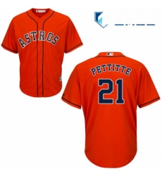 Mens Majestic Houston Astros 21 Andy Pettitte Replica Orange Alternate Cool Base MLB Jersey Mens Majestic Houston Astros 21 Andy Pettitte Replica Orange Alternate Cool Base MLB Jersey