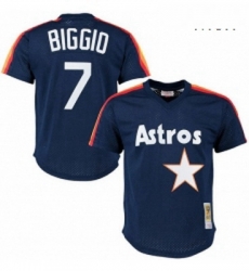 Mens Mitchell and Ness 1988 Houston Astros 7 Craig Biggio Replica Navy Blue Throwback MLB Jersey Mens Mitchell and Ness 1988 Houston Astros 7 Craig Biggio Replica Navy Blue Throwback MLB Jersey