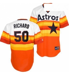 Mens Mitchell and Ness Houston Astros 50 JR Richard Replica WhiteOrange Throwback MLB Jersey Mens Mitchell and Ness Houston Astros 50 JR Richard Replica WhiteOrange Throwback MLB Jersey