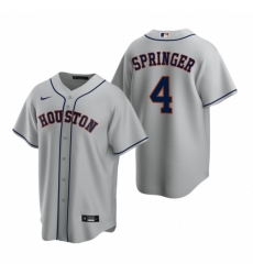 Mens Nike Houston Astros 4 George Springer Gray Road Stitched Baseball Jerse Mens Nike Houston Astros 4 George Springer Gray Road Stitched Baseball Jerse