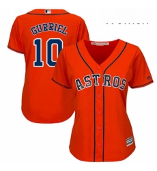 Womens Majestic Houston Astros 10 Yuli Gurriel Authentic Orange Alternate Cool Base MLB Jersey Womens Majestic Houston Astros 10 Yuli Gurriel Authentic Orange Alternate Cool Base MLB Jersey
