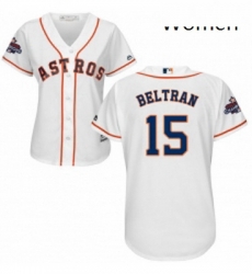 Womens Majestic Houston Astros 15 Carlos Beltran Authentic White Home 2017 World Series Champions Cool Base MLB Jersey Womens Majestic Houston Astros 15 Carlos Beltran Authentic White Home 2017 World Series Champions Cool Base MLB Jersey