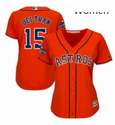 Womens Majestic Houston Astros 15 Carlos Beltran Replica Orange Alternate 2017 World Series Champions Cool Base MLB Jersey Womens Majestic Houston Astros 15 Carlos Beltran Replica Orange Alternate 2017 World Series Champions Cool Base MLB Jersey