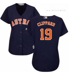 Womens Majestic Houston Astros 19 Tyler Clippard Replica Navy Blue Alternate Cool Base MLB Jersey Womens Majestic Houston Astros 19 Tyler Clippard Replica Navy Blue Alternate Cool Base MLB Jersey