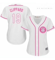 Womens Majestic Houston Astros 19 Tyler Clippard Replica White Fashion Cool Base MLB Jersey Womens Majestic Houston Astros 19 Tyler Clippard Replica White Fashion Cool Base MLB Jersey