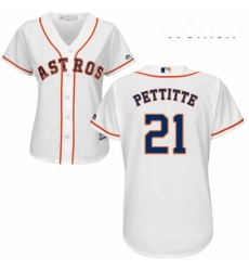 Womens Majestic Houston Astros 21 Andy Pettitte Authentic White Home Cool Base MLB Jersey Womens Majestic Houston Astros 21 Andy Pettitte Authentic White Home Cool Base MLB Jersey