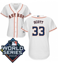 Womens Majestic Houston Astros 33 Mike Scott White Home Cool Base Sitched 2019 World Series Patch Jersey Womens Majestic Houston Astros 33 Mike Scott White Home Cool Base Sitched 2019 World Series Patch Jersey