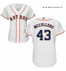 Womens Majestic Houston Astros 43 Lance McCullers Authentic White Home Cool Base MLB Jersey Womens Majestic Houston Astros 43 Lance McCullers Authentic White Home Cool Base MLB Jersey
