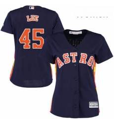 Womens Majestic Houston Astros 45 Carlos Lee Replica Navy Blue Alternate Cool Base MLB Jersey Womens Majestic Houston Astros 45 Carlos Lee Replica Navy Blue Alternate Cool Base MLB Jersey
