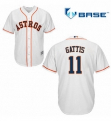 Youth Majestic Houston Astros 11 Evan Gattis Replica White Home Cool Base MLB Jersey Youth Majestic Houston Astros 11 Evan Gattis Replica White Home Cool Base MLB Jersey