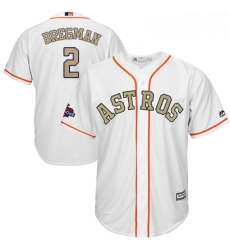Youth Majestic Houston Astros 2 Alex Bregman Authentic White 2018 Gold Program Cool Base MLB Jersey Youth Majestic Houston Astros 2 Alex Bregman Authentic White 2018 Gold Program Cool Base MLB Jersey