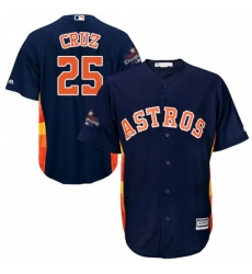 Youth Majestic Houston Astros 25 Jose Cruz Jr Authentic Navy Blue Alternate 2017 World Series Champions Cool Base MLB Jersey Youth Majestic Houston Astros 25 Jose Cruz Jr Authentic Navy Blue Alternate 2017 World Series Champions Cool Base MLB Jersey
