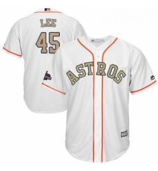 Youth Majestic Houston Astros 45 Carlos Lee Authentic White 2018 Gold Program Cool Base MLB Jersey Youth Majestic Houston Astros 45 Carlos Lee Authentic White 2018 Gold Program Cool Base MLB Jersey