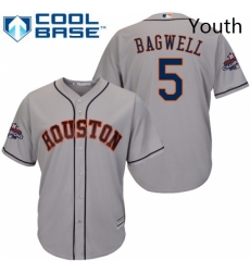 Youth Majestic Houston Astros 5 Jeff Bagwell Authentic Grey Road 2017 World Series Champions Cool Base MLB Jersey Youth Majestic Houston Astros 5 Jeff Bagwell Authentic Grey Road 2017 World Series Champions Cool Base MLB Jersey