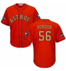 Youth Majestic Houston Astros 56 Hector Rondon Authentic Orange Alternate 2018 Gold Program Cool Base MLB Jersey Youth Majestic Houston Astros 56 Hector Rondon Authentic Orange Alternate 2018 Gold Program Cool Base MLB Jersey