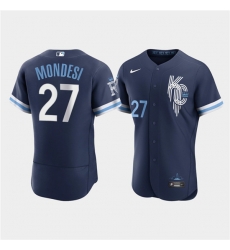 Men Kansas City Royals 27 Adalberto Mondesi 2022 Navy City Connect Flex Base Stitched MLB jersey Men Kansas City Royals 27 Adalberto Mondesi 2022 Navy City Connect Flex Base Stitched MLB jersey