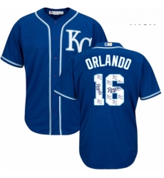 Mens Majestic Kansas City Royals 16 Paulo Orlando Authentic Blue Team Logo Fashion Cool Base MLB Jersey Mens Majestic Kansas City Royals 16 Paulo Orlando Authentic Blue Team Logo Fashion Cool Base MLB Jersey