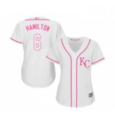 Womens Kansas City Royals 6 Billy Hamilton Replica White Fashion Cool Base Baseball Jersey Womens Kansas City Royals 6 Billy Hamilton Replica White Fashion Cool Base Baseball Jersey