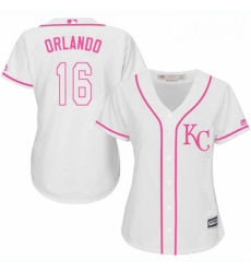 Womens Majestic Kansas City Royals 16 Paulo Orlando Authentic White Fashion Cool Base MLB Jersey Womens Majestic Kansas City Royals 16 Paulo Orlando Authentic White Fashion Cool Base MLB Jersey