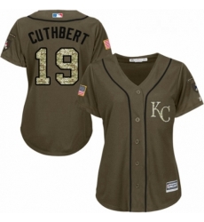 Womens Majestic Kansas City Royals 19 Cheslor Cuthbert Authentic Green Salute to Service MLB Jersey Womens Majestic Kansas City Royals 19 Cheslor Cuthbert Authentic Green Salute to Service MLB Jersey