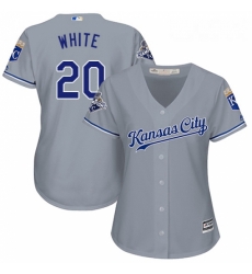 Womens Majestic Kansas City Royals 20 Frank White Authentic Grey Road Cool Base MLB Jersey Womens Majestic Kansas City Royals 20 Frank White Authentic Grey Road Cool Base MLB Jersey