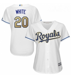 Womens Majestic Kansas City Royals 20 Frank White Replica White Home Cool Base MLB Jersey Womens Majestic Kansas City Royals 20 Frank White Replica White Home Cool Base MLB Jersey