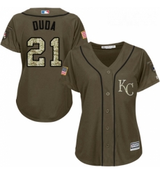 Womens Majestic Kansas City Royals 21 Lucas Duda Replica Green Salute to Service MLB Jersey Womens Majestic Kansas City Royals 21 Lucas Duda Replica Green Salute to Service MLB Jersey