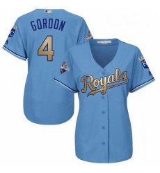 Womens Majestic Kansas City Royals 4 Alex Gordon Authentic Light Blue 2015 World Series Champions Gold Program Cool Base MLB Jersey Womens Majestic Kansas City Royals 4 Alex Gordon Authentic Light Blue 2015 World Series Champions Gold Program Cool Base MLB Jersey