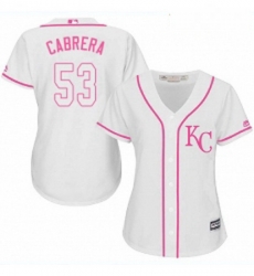 Womens Majestic Kansas City Royals 53 Melky Cabrera Replica White Fashion Cool Base MLB Jersey Womens Majestic Kansas City Royals 53 Melky Cabrera Replica White Fashion Cool Base MLB Jersey
