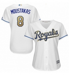 Womens Majestic Kansas City Royals 8 Mike Moustakas Authentic White Home Cool Base MLB Jersey Womens Majestic Kansas City Royals 8 Mike Moustakas Authentic White Home Cool Base MLB Jersey